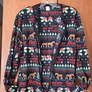 Budweiser Christmas Holiday Clydesdales Union Suit Pyjamas Long Underwear Small